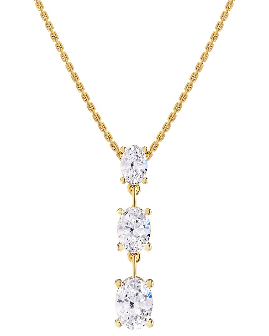 18K Vermeil 2.14 Ct. Tw. Lab-Grown Diamond Pendant Necklace