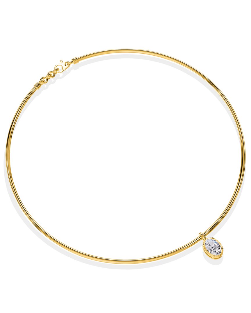 18K Vermeil 1.21 Ct. Tw. Lab-Grown Diamond Omega Pendant Necklace