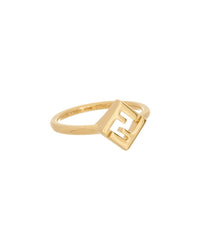 FENDI Fendi Ff Logo Metal Ring