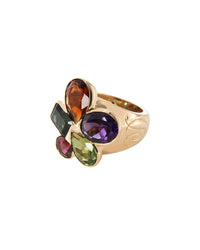 Pre-Owned Christian Dior Asymmetrical 18K Diamond Mix Ring (Authentic Pre-Loved)