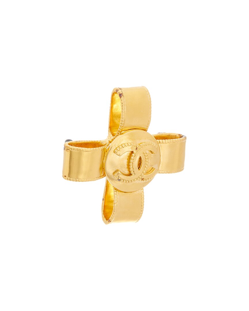 Chanel Gold Plated Chanel Silk Broach (Authentic Pre-Loved)