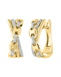 Effy Fine Jewelry 14K Over Silver 0.17 Ct. Tw. Diamond Earrings