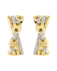 Effy Fine Jewelry 14K Over Silver 0.17 Ct. Tw. Diamond Earrings