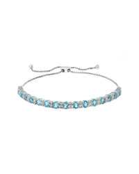 Effy Fine Jewelry Silver 3.80 Ct. Tw. Blue Topaz, White Sapphire Bracelet