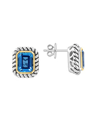 Effy Fine Jewelry Silver 4.94 Ct. Tw. Blue Topaz Earrings