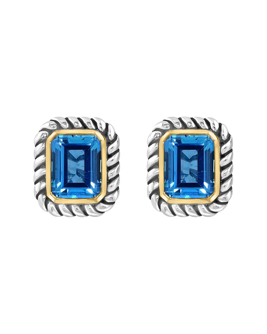 Effy Fine Jewelry Silver 4.94 Ct. Tw. Blue Topaz Earrings