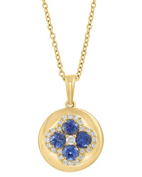 Effy Fine Jewelry 14K 0.75 Ct. Tw. Diamond & Sapphire Necklace