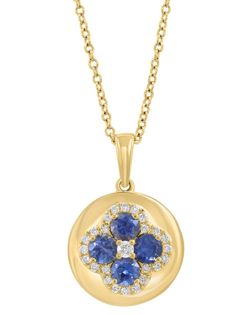 Effy Fine Jewelry 14K 0.75 Ct. Tw. Diamond & Sapphire Necklace