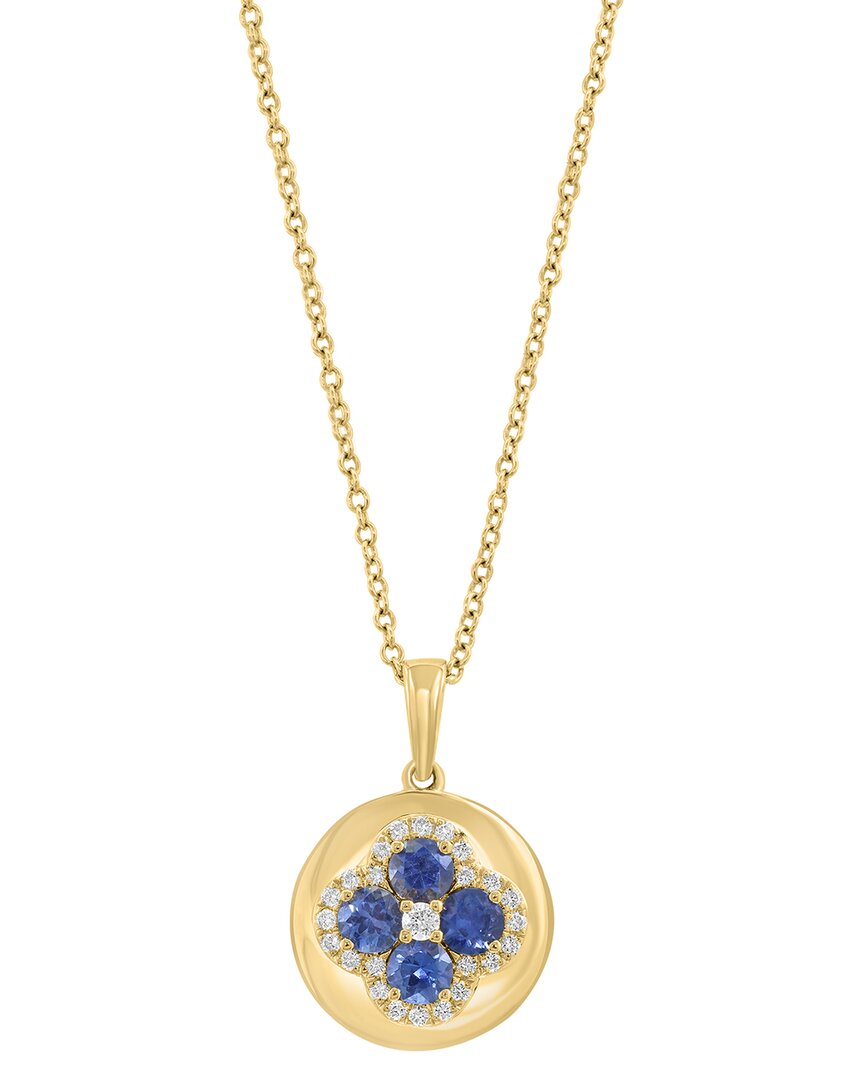 Effy Fine Jewelry 14K 0.75 Ct. Tw. Diamond & Sapphire Necklace