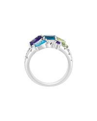 Effy Fine Jewelry Silver 3.06 Ct. Tw. Diamond & Amethyst, Blue Topaz, London
