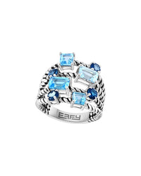 Effy Fine Jewelry Silver 3.60 Ct. Tw. Blue Topaz, London Blue Topaz, Sky Blue