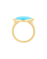 Effy Fine Jewelry 14K Over Silver 4.93 Ct. Tw. Diamond & Turquoise Ring