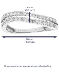 Silver 0.50 Ct. Tw. Lab-Grown Diamond Ring
