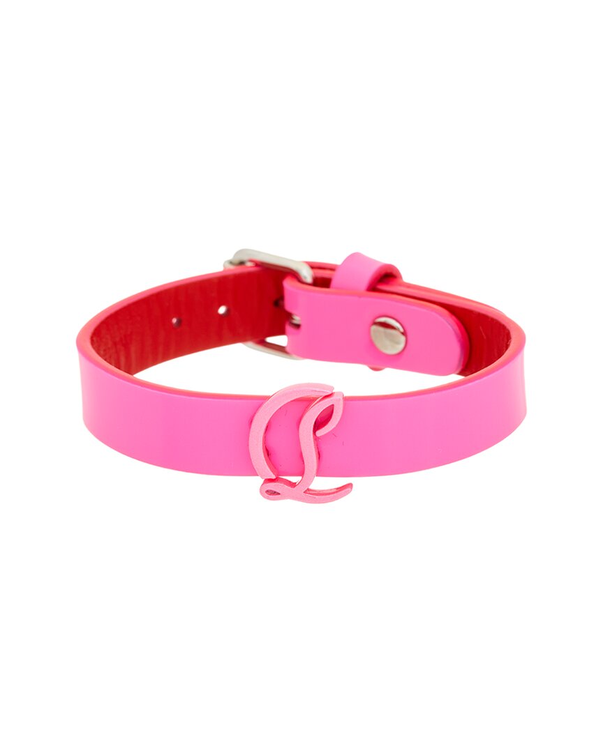 Christian Louboutin Christian Louboutin Logo Leather Bracelet