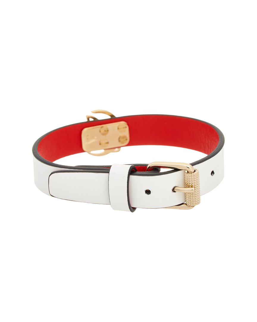Christian Louboutin Christian Louboutin Logo Leather Bracelet