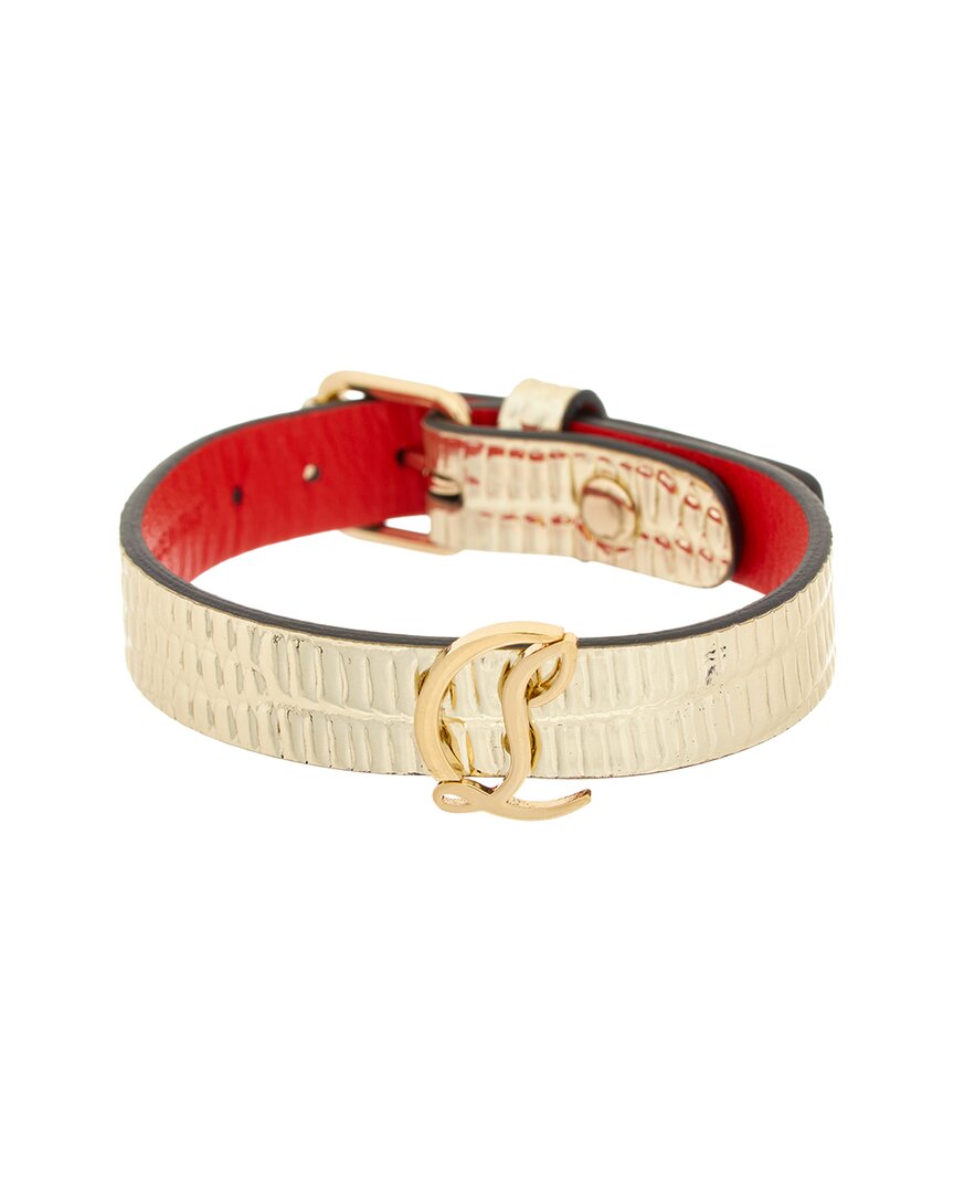 Christian Louboutin Christian Louboutin Logo Leather Bracelet