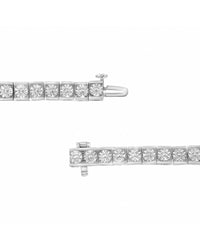 Haus of Brilliance Haus Of Brilliance Silver 0.10 Ct. Tw. Diamond Tennis Bracelet