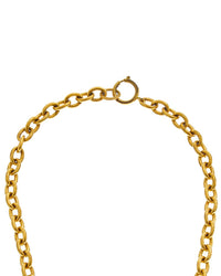 Chanel Plated Cc Logo Pendant Necklace (Authentic Pre-Owned)
