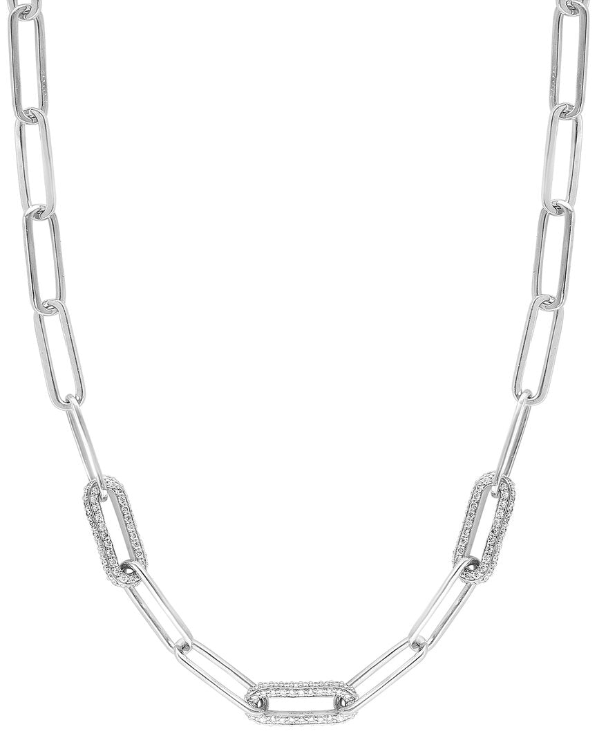 Effy Fine Jewelry Silver 1.09 Ct. Tw. Diamond Necklace