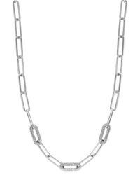 Effy Fine Jewelry Silver 1.09 Ct. Tw. Diamond Necklace