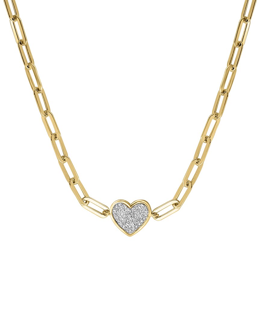 Effy Fine Jewelry Gold Over Silver 0.20 Ct. Tw. Diamond Necklace