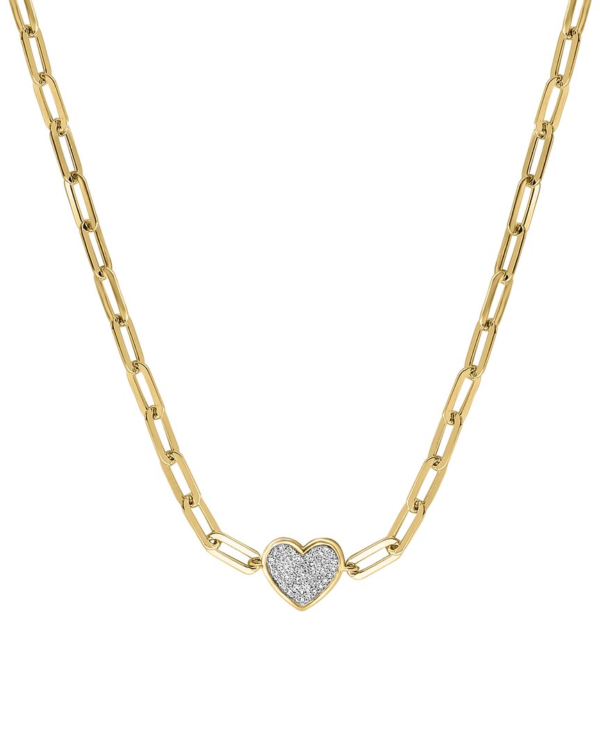 Effy Fine Jewelry Gold Over Silver 0.20 Ct. Tw. Diamond Necklace