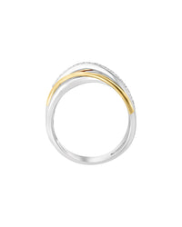Effy Fine Jewelry Silver & 14K 0.08 Ct. Tw. Diamond Ring