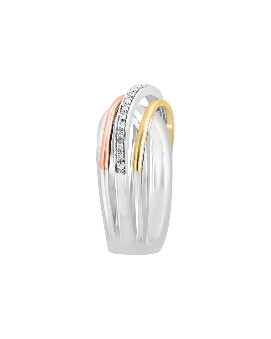 Effy Fine Jewelry Silver & 14K 0.08 Ct. Tw. Diamond Ring