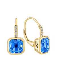 Effy Fine Jewelry 14K 3.36 Ct. Tw. Diamond & Blue Topaz Earrings
