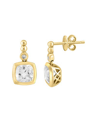 Effy Fine Jewelry Plated 1.65 Ct. Tw. White Topaz, Citrine Earrings