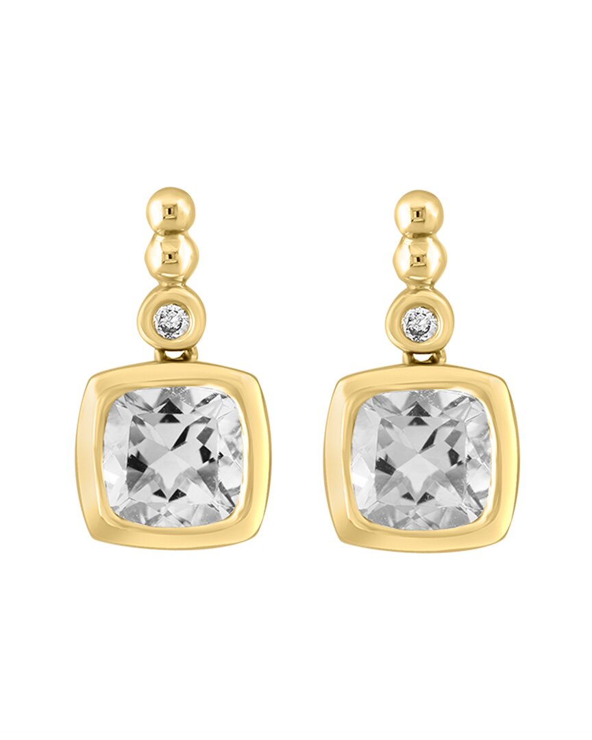 Effy Fine Jewelry Plated 1.65 Ct. Tw. White Topaz, Citrine Earrings