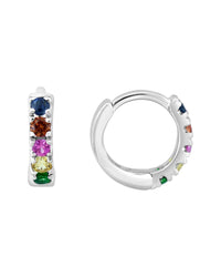 Effy Fine Jewelry Silver 0.27 Ct. Tw. Multi Sapphire Earrings