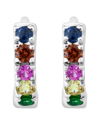 Effy Fine Jewelry Silver 0.27 Ct. Tw. Multi Sapphire Earrings