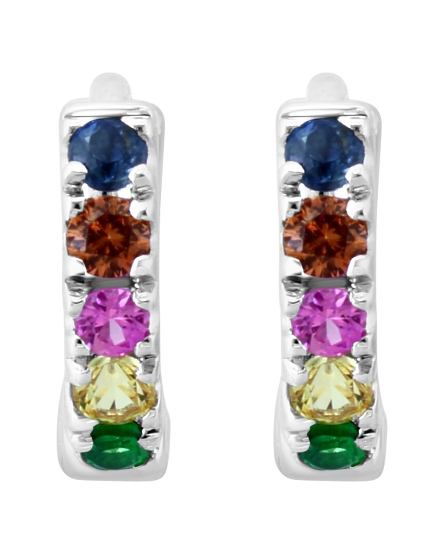 Effy Fine Jewelry Silver 0.27 Ct. Tw. Multi Sapphire Earrings