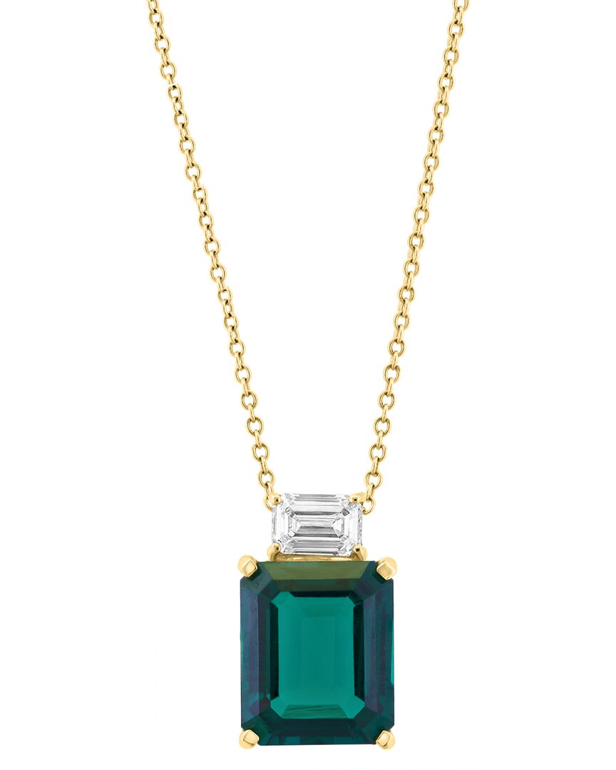 Effy Fine Jewelry 14K 5.34 Ct. Tw. Lab-Grown Diamond & Lab-Grown Emerald