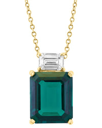 Effy Fine Jewelry 14K 5.34 Ct. Tw. Lab-Grown Diamond & Lab-Grown Emerald