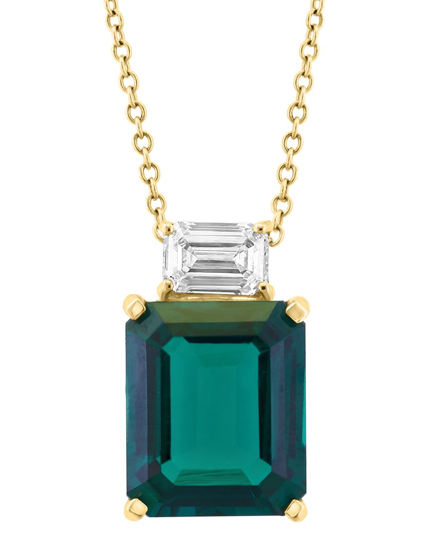 Effy Fine Jewelry 14K 5.34 Ct. Tw. Lab-Grown Diamond & Lab-Grown Emerald