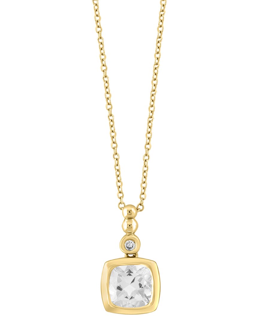 Effy Fine Jewelry Plated 1.35 Ct. Tw. White Topaz, Citrine Necklace