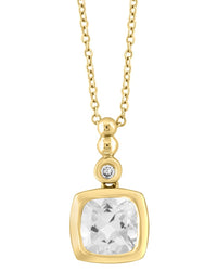 Effy Fine Jewelry Plated 1.35 Ct. Tw. White Topaz, Citrine Necklace