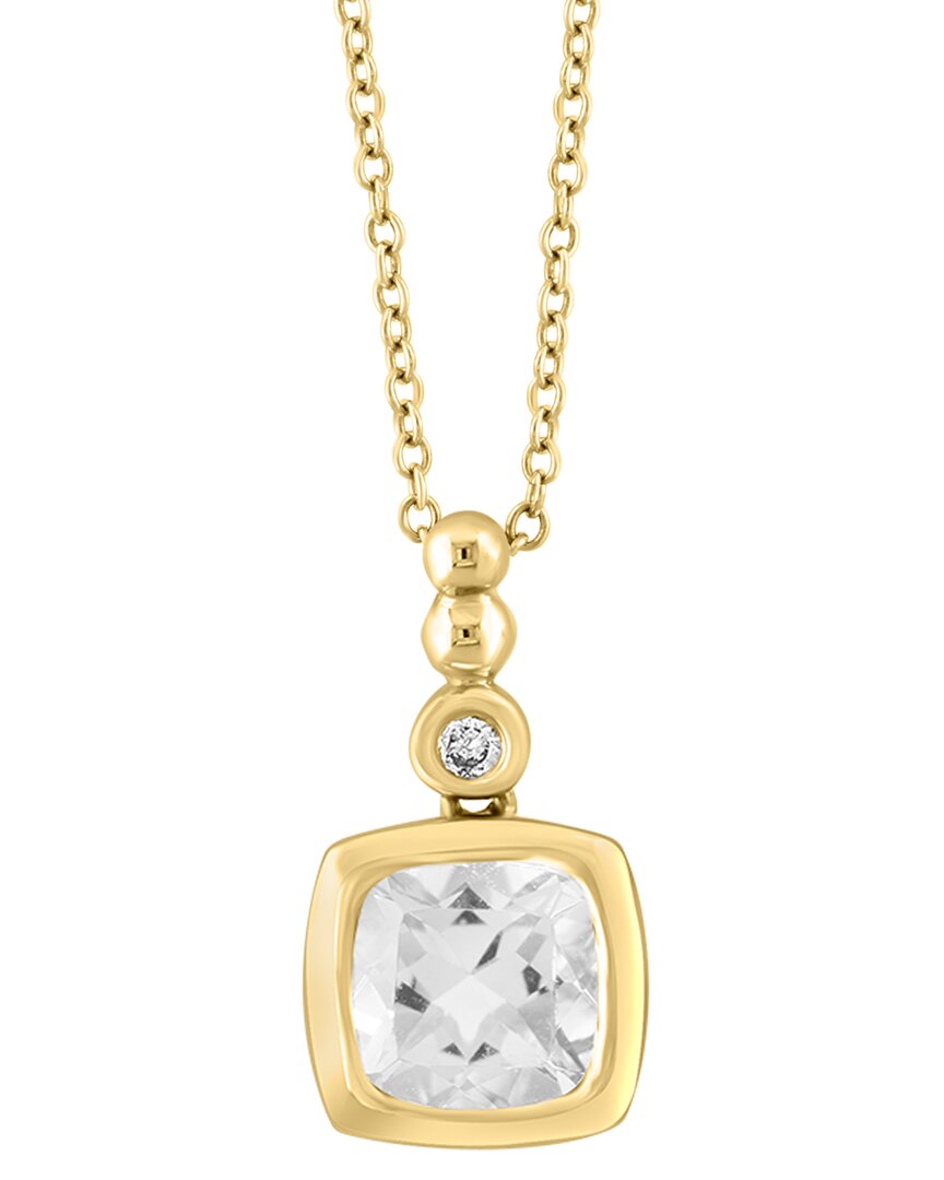 Effy Fine Jewelry Plated 1.35 Ct. Tw. White Topaz, Citrine Necklace