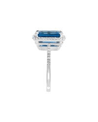 Effy Fine Jewelry 14K 6.84 Ct. Tw. Diamond & London Blue Topaz Ring