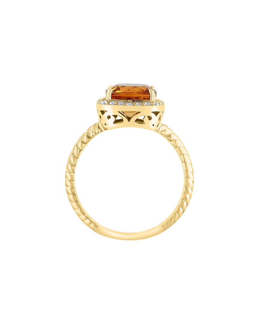 Effy Fine Jewelry 14K 2.13 Ct. Tw. Diamond & Citrine Ring