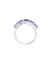 Effy Fine Jewelry Silver 1.80 Ct. Tw. Diamond & Tanzanite Ring
