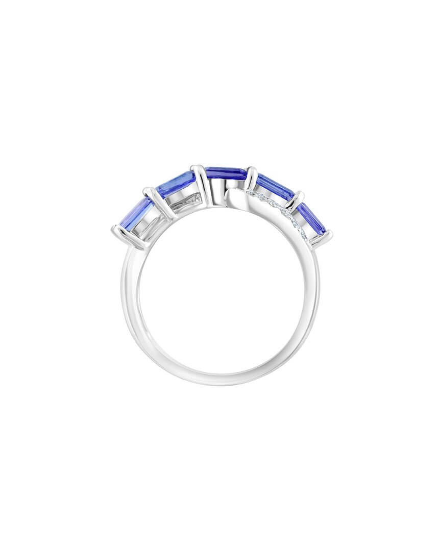 Effy Fine Jewelry Silver 1.80 Ct. Tw. Diamond & Tanzanite Ring