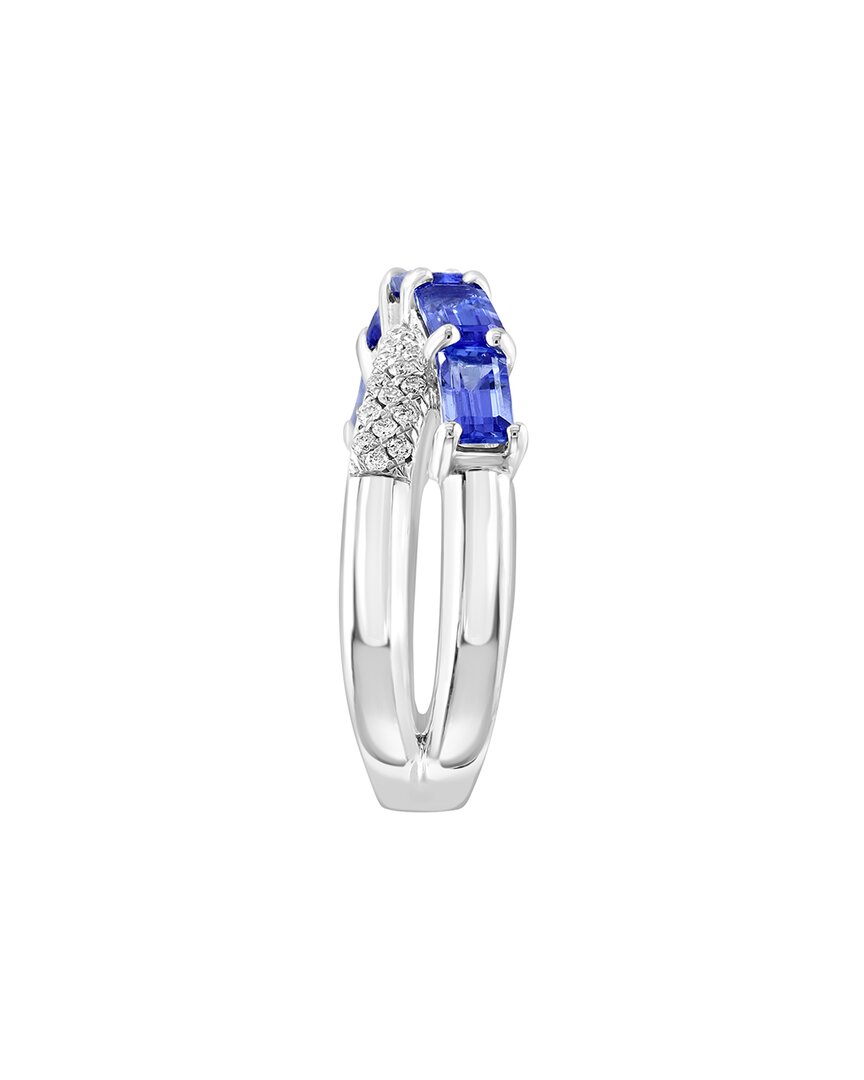 Effy Fine Jewelry Silver 1.80 Ct. Tw. Diamond & Tanzanite Ring