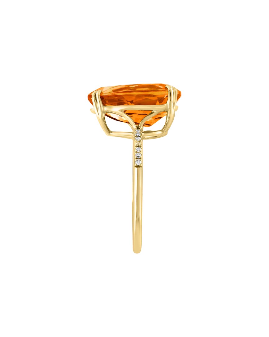 Effy Fine Jewelry Plated 5.30 Ct. Tw. Citrine, White Sapphire Ring