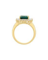 Effy Fine Jewelry 14K 4.17 Ct. Tw. Lab-Grown Diamond & Lab-Grown Emerald Ring