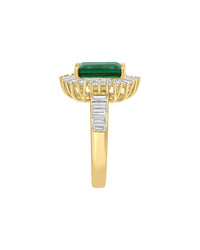 Effy Fine Jewelry 14K 4.17 Ct. Tw. Lab-Grown Diamond & Lab-Grown Emerald Ring