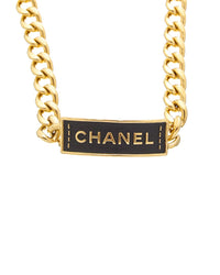 Chanel Logo Plate Choker Necklace (Authentic Pre-Loved)