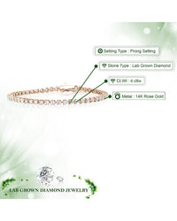 Amairah Amairah 14K 4.00 Ct. Tw. Lab-Grown Diamond Tennis Bracelet